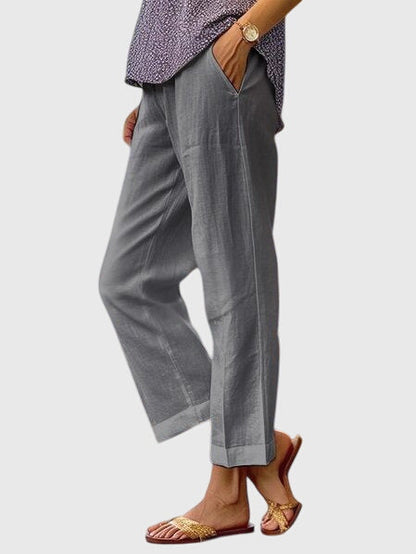 Tailored Pants Women, Straight Leg Office Trousers for Work and Business Casual, Smooth Stretch Wrinkle Resistant, Sizes S to 2XL, Sayreene