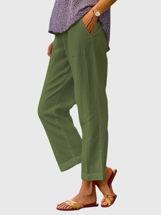 Tailored Pants Women, Straight Leg Office Trousers for Work and Business Casual, Smooth Stretch Wrinkle Resistant, Sizes S to 2XL, Sayreene