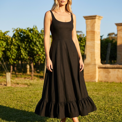 Liviana maxi dress at a vineyard wedding reception