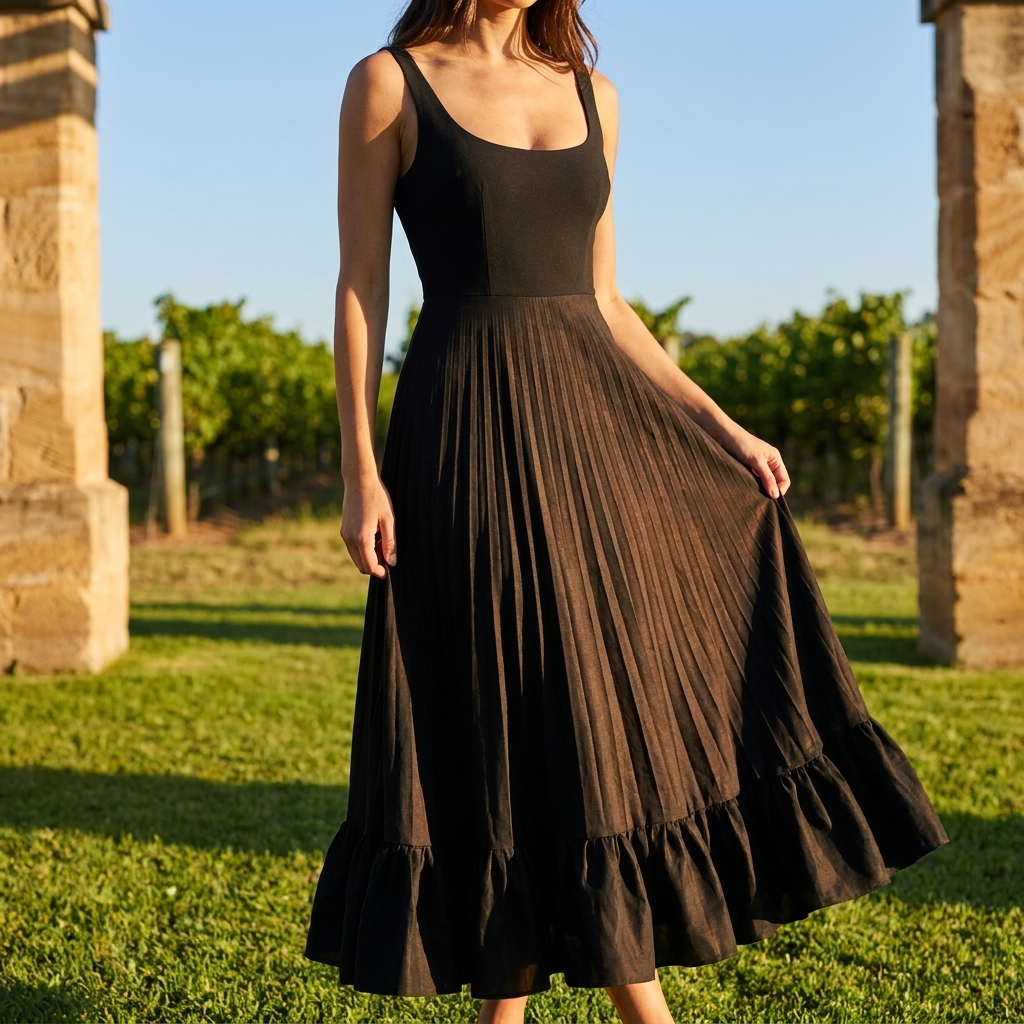 Liviana maxi dress three quarter view