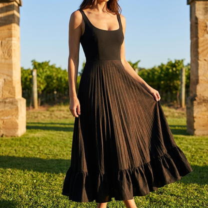 Liviana maxi dress three quarter view