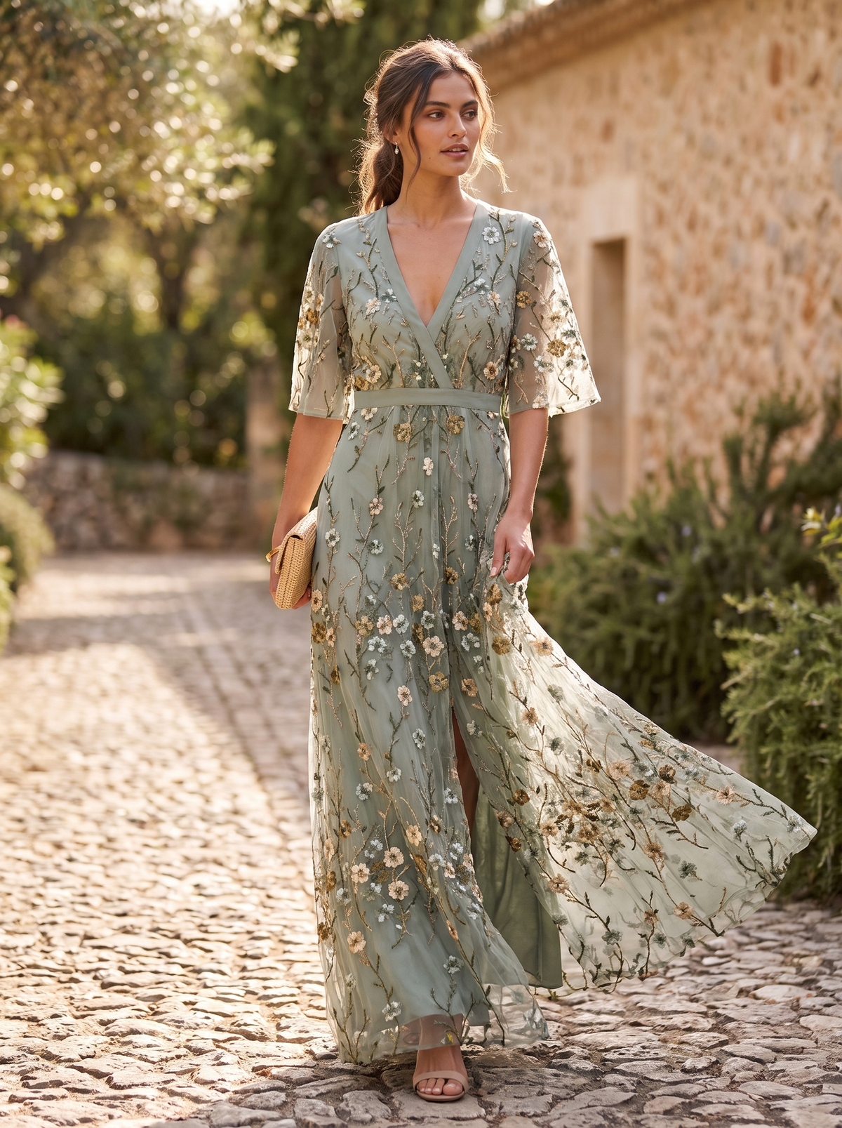 Floral Maxi Dress in use detail image
