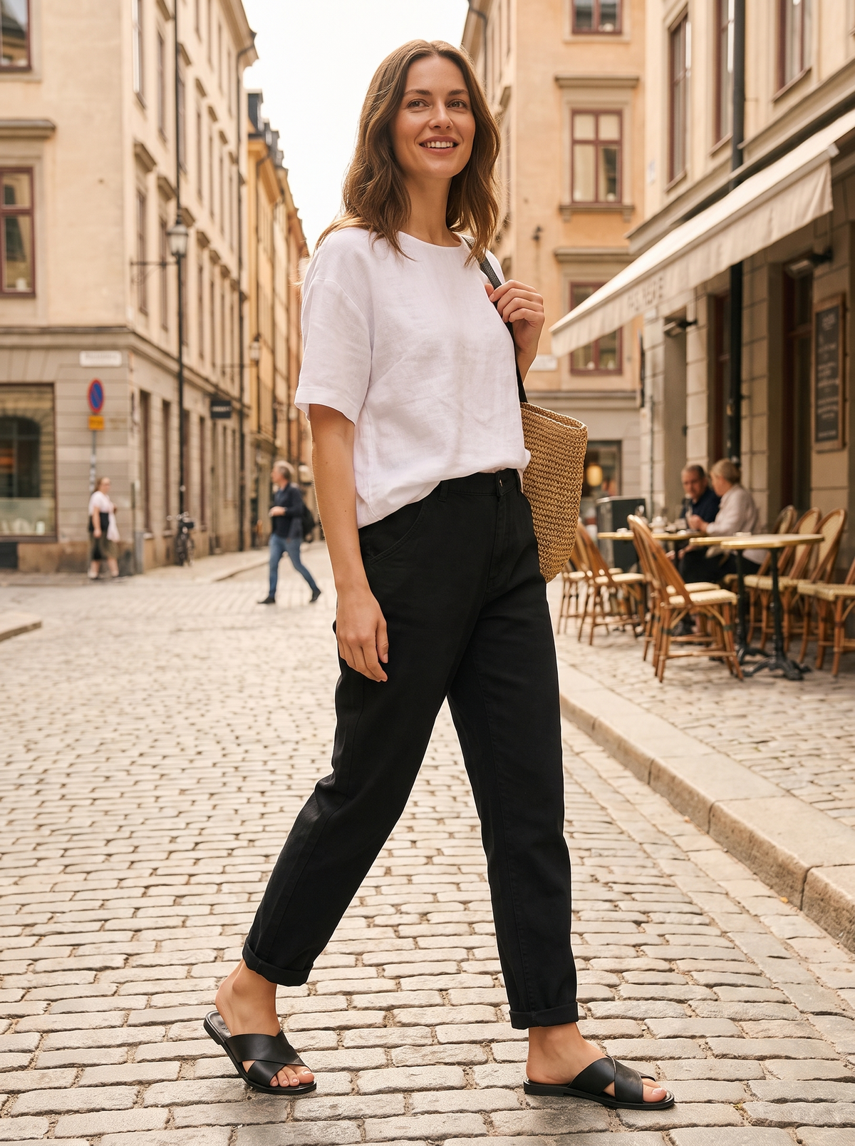 Milena Tapered Trousers lifestyle hero image