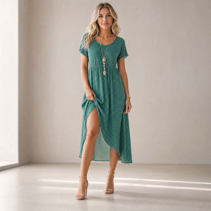 Boho Maxi Dress, Flowing Summer Dress for Festivals and Holidays, Tiered Lightweight Silhouette, Four Colours, Sizes S to 2XL, Sayreene